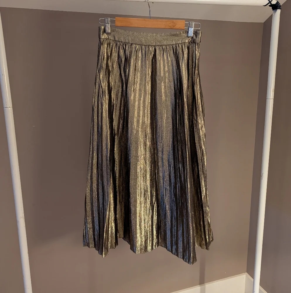 J.Crew Collection Gold plated midi skirt - Picture 1 of 7